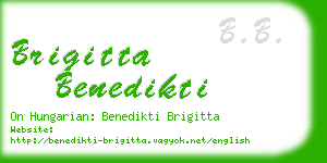 brigitta benedikti business card